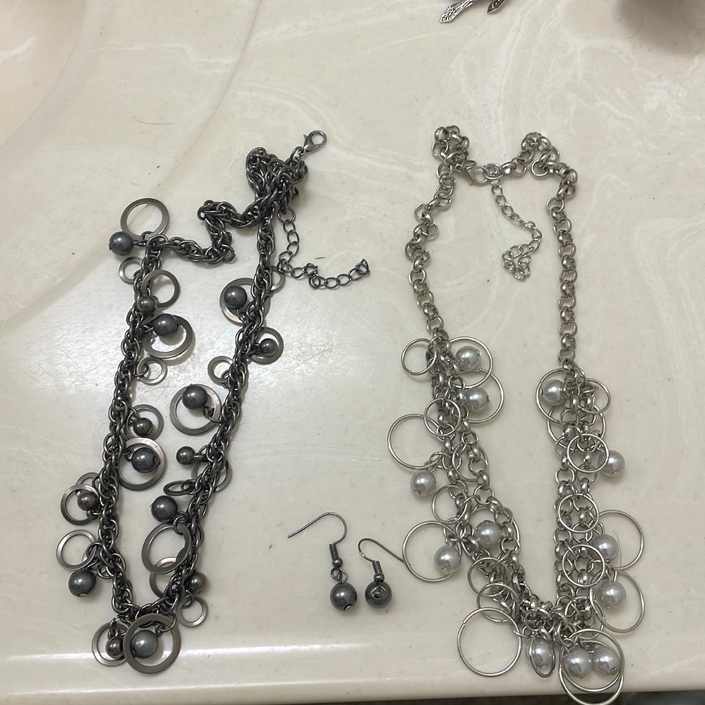 Matching necklace and bracelet